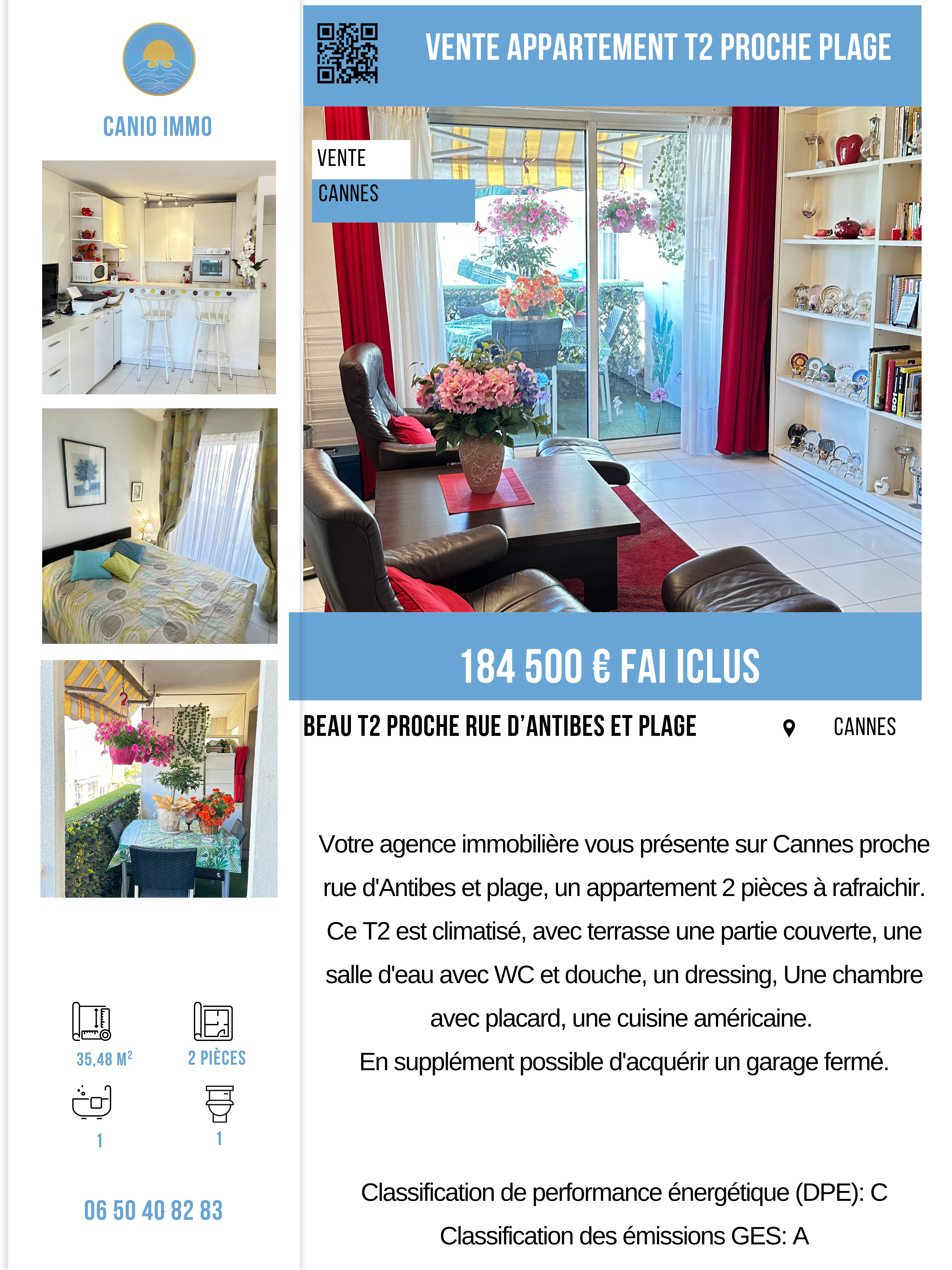 Cannes t2 proche plage