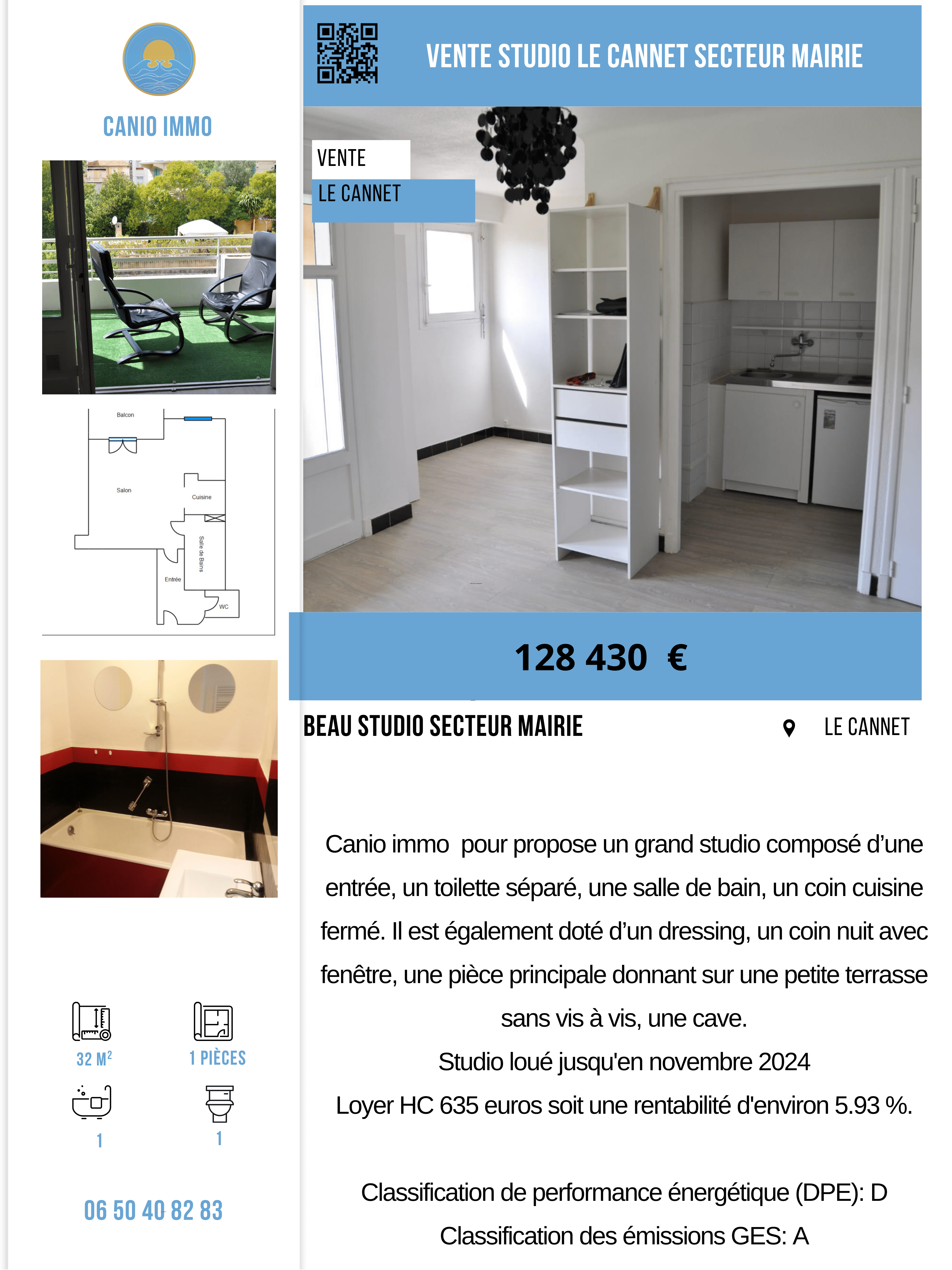 ventye studio cannet secteur mairie