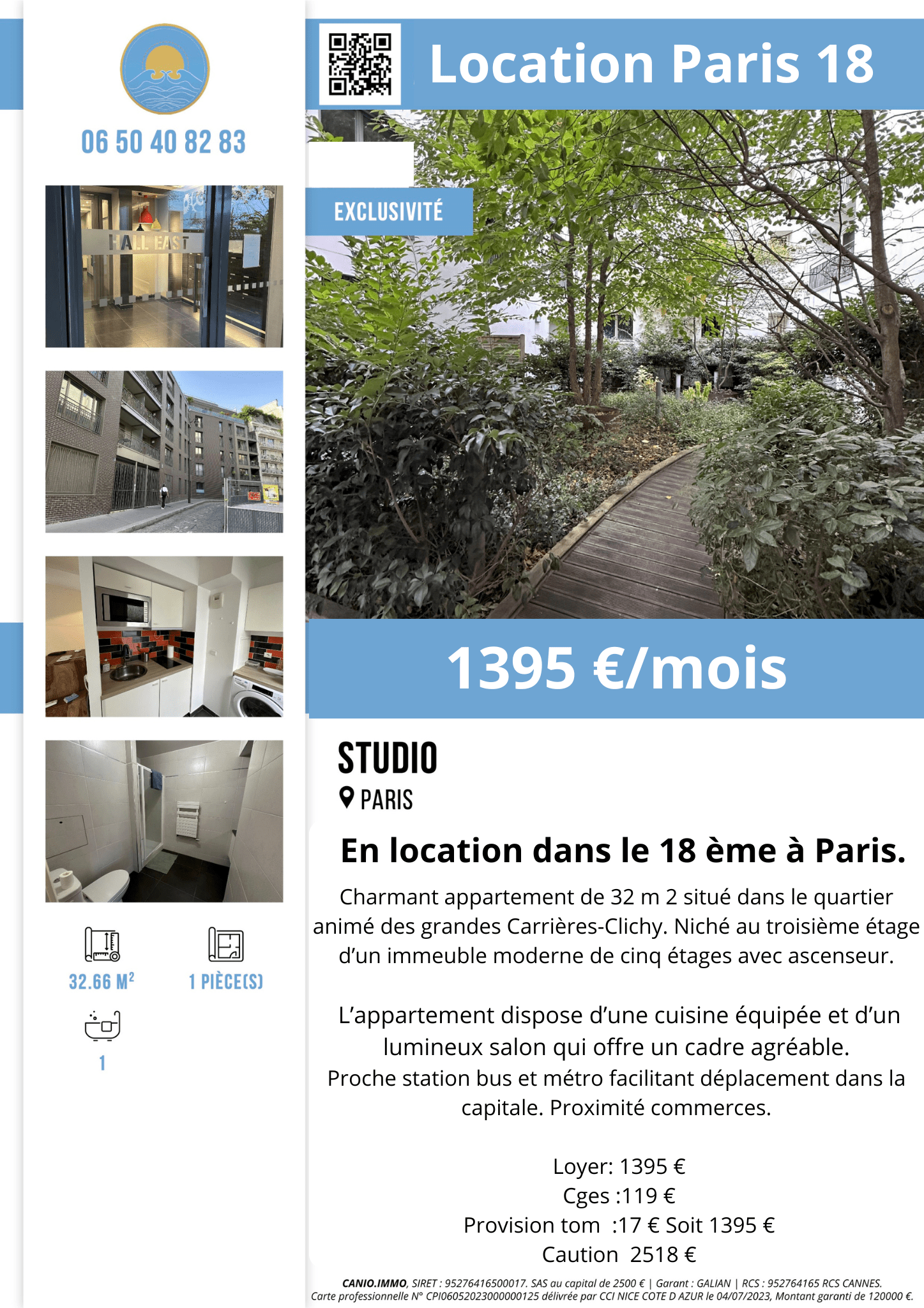 location appt paris 18