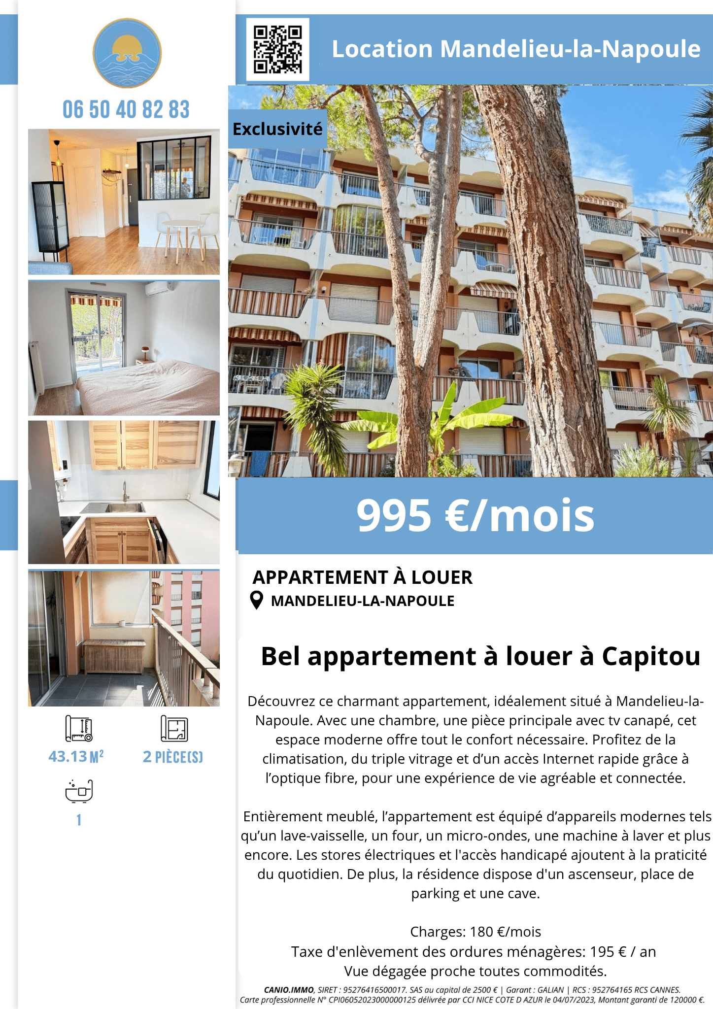 location meublé mandelieu